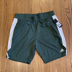Adidas Mesh Golf Basketball Training Shorts Green White ADVR0829 Mens Sz LARGE